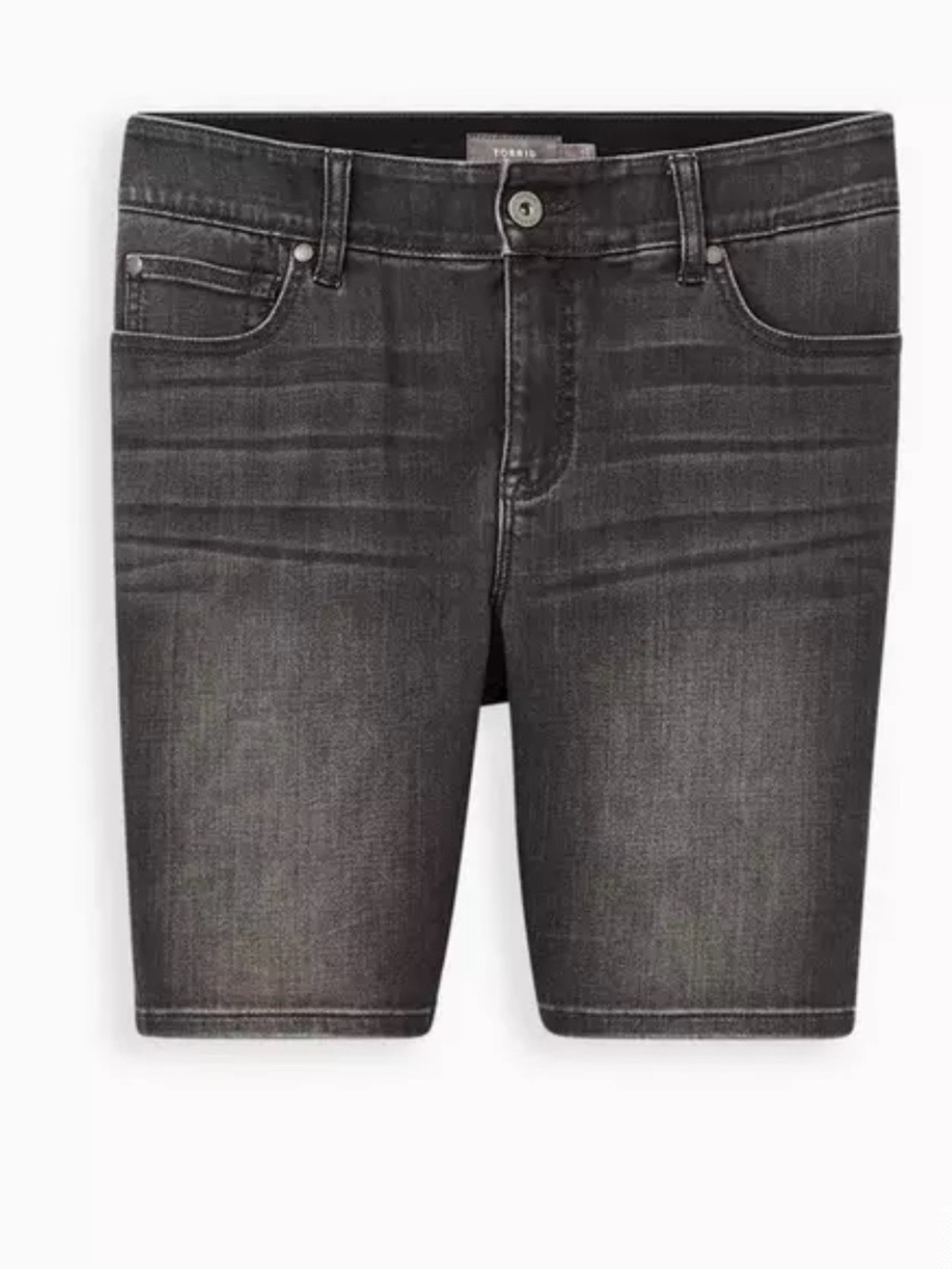 Torrid Bombshell soft black denim bermuda Shorts